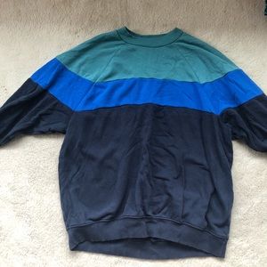 American eagle teal, blue, and black sweatshirt